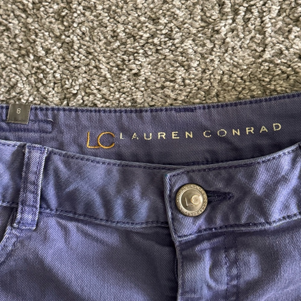 LC Lauren Conrad Women's Violet Jean Shorts - Picture 5 of 5